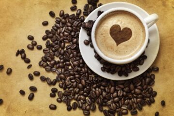 kaffekop, kaffebønner